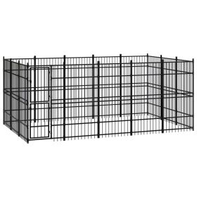 Outdoor Dog Kennel Steel 148.8 ft¬≤