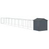 Dog House with Roof Anthracite 46.1"x400.4"x48.4" Galvanized Steel