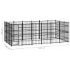 Outdoor Dog Kennel Steel 178.6 ft¬≤