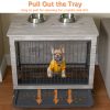 23 Inch Gray Heavy-Duty Dog Crate Furniture