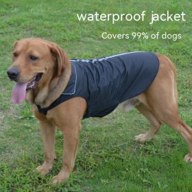 Dog Clothes Outdoor Shell Jacket Waterproof Raincoat (Option: XL-Black)