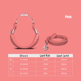 Per Harness with leash (Option: Pink-S)