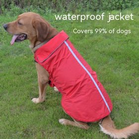 Dog Clothes Outdoor Shell Jacket Waterproof Raincoat (Option: 2XL-Red)