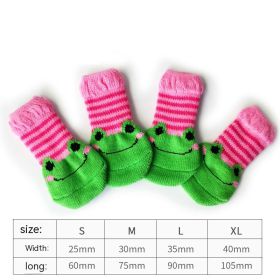 Dog Socks Booties Cat Shoes Anti-scratch (Option: Little Frog-L)