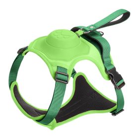 Pet Harness Vest-style Explosion-proof Dog Hand Holding Rope (Option: Grass Green-M)