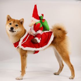 Pet Santa Claus Riding Clothing (Option: Santa Claus-M)