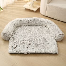 Pet Dog Plush Winter Warm Sofa Cushion (Option: Round Detachable Coffee-M)