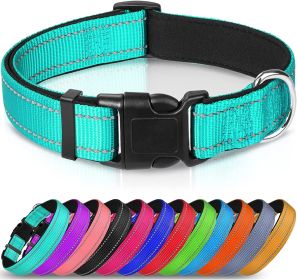 Reflective Dog Collar; Soft Neoprene Padded Breathable Nylon Pet Collar Adjustable for Medium Dogs (Color: Purple, size: X-Large (Pack of 1))