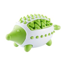 Phedgehog Shape Dog Toy Leaking Food Toys (Color: Green)