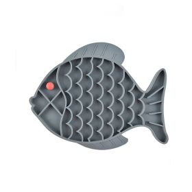 Silicone Lick Mat For Pet Dogs (Option: Gray)