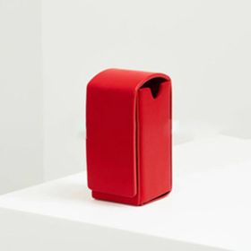 Portable Pet Garbage Bag Leather Dispenser For Going Out (Color: Red)