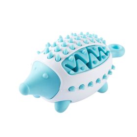 Phedgehog Shape Dog Toy Leaking Food Toys (Color: Blue)