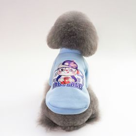 Dog Winter Pet Clothes Brushed Hoody (Option: Bear Hoodie Blue-XXL)