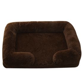 Doghouse Cathouse Plush Round Pet Bed (Option: M27 Brown-XXL Contains Inner Sleeve)