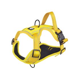 Pet Harness Reflective Commuter Chest Back Explosion-proof Hand Holding Rope Dog Leash (Option: Yellow-M)