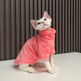 Thick German Mink Velvet Warm Bottoming Comfortable Cat Dog Clothes (Option: Jade Pink-M Recommended 250 Kg 300 Kg)