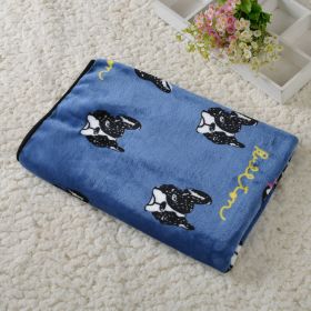 Dog Kennel Coral Fleece Blanket (Option: Jarre Aero Bull Blue-150x200cm)