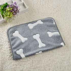 Dog Kennel Coral Fleece Blanket (Option: Bones-25x 25cm)