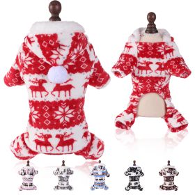 Puppy Clothes Super Soft Coral Fleece Pet Clothes Christmas Outfit (Option: Red-3XL)