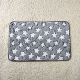 Dog Kennel Coral Fleece Blanket (Option: White Star-25x 25cm)